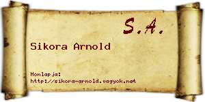 Sikora Arnold névjegykártya