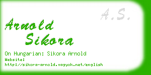 arnold sikora business card